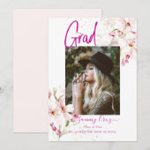 Waterverf Kersenbloesem Afstuderen Aankondiging (Voorkant / Achterkant)