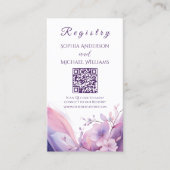 Waterverf Kersenbloesems - Registry-Honeymoon Visitekaartje (Voorkant)