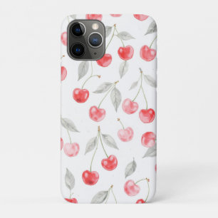 Waterverf kersenfruit Patroon iPhone 11 Pro Hoesje