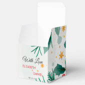 Waterverf Kerst bruiloft Holly gunstboxen Bedankdoosjes (Geopend)