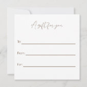 Waterverf Kerst Cadeaubon Kaart (Achterkant)