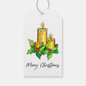 Waterverf kerst cadeaulabel (Achterkant)