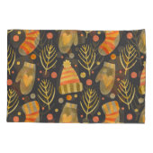 Waterverf kerst: feestelijk naadloos patroon. kussensloop (Achterkant)