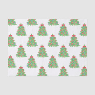 Waterverf Kerst Football Bomen Tissuepapier