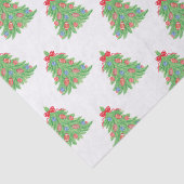 Waterverf Kerst Football Bomen Tissuepapier (Detail)