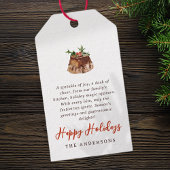 Waterverf Kerst Gebakken Treat Familie Cadeaulabel