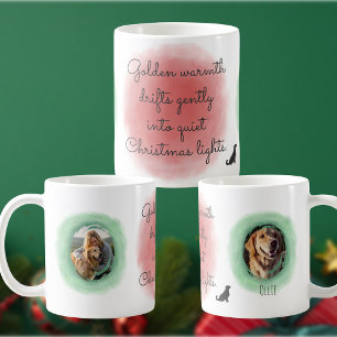 Waterverf Kerst Golden Retriever Op Maat Koffiemok