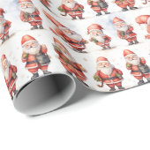 Waterverf Kerst Grappige humor Kerstman Cadeaupapier (Rol Hoek)