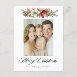 Waterverf Kerst Helleboredesign Feestdagenkaart