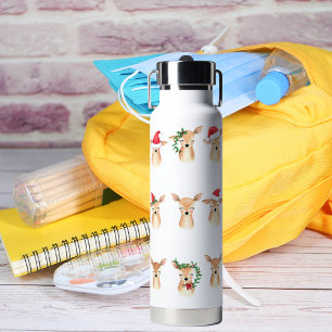 Waterverf Kerst Herten Waterfles