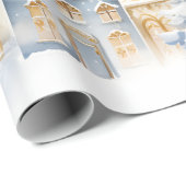 Waterverf Kerst Huis inpakpapier (Rol Hoek)