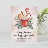 Waterverf Kerst Kaart Kleurrijke Classic Cookie (Staand voorkant)