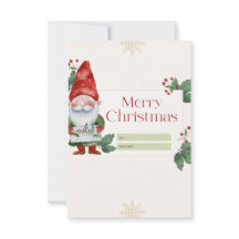 Waterverf Kerst Kaart Santa Claus, niet-foto