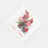 Waterverf kerst kardinaal servet (Hoek)