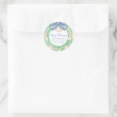 Waterverf Kerst Kerst Garland Ronde Sticker (Tas)