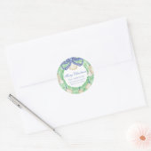 Waterverf Kerst Kerst Garland Ronde Sticker (Envelop)