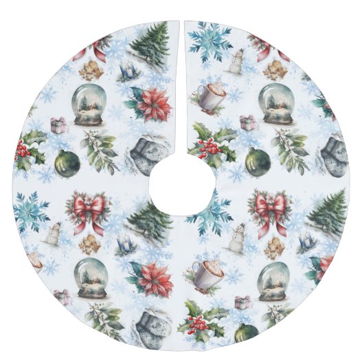 Waterverf kerst kerstboom rok (Voorkant)