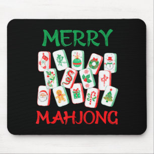 Waterverf Kerst Mahjong Tegels Chinese Mah Jon Muismat