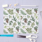 Waterverf Kerst Natuur & Bos Illustratie Tissuepapier (Craft)