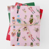 Waterverf Kerst Notenkrakers Collage Inpakpapier Vel (In situ)