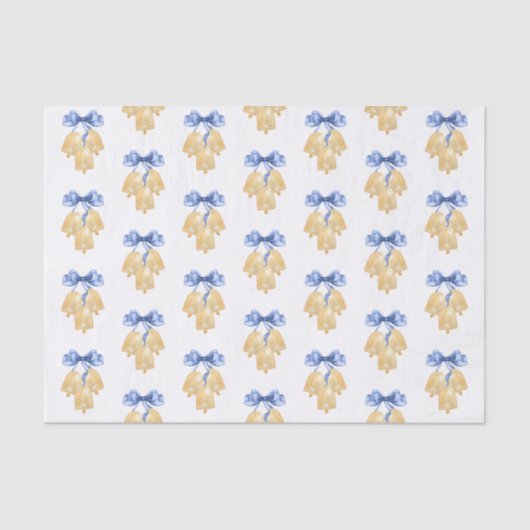 Waterverf kerst of bruiloft klokken en bogen tissuepapier (Voorkant)