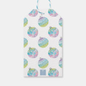 Waterverf Kerst Ornament Monogram Crest Cadeaulabel (Achterkant)