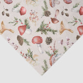 Waterverf Kerst Paddestoelen Rustiek Bos Tissuepapier (Detail)