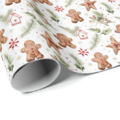 Waterverf Kerst peperkoek betegeld Cadeaupapier (Rol Hoek)