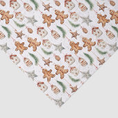 Waterverf Kerst peperkoek betegeld Tissuepapier (Detail)