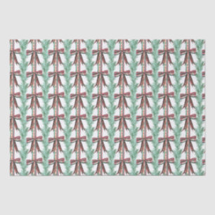 Waterverf Kerst Plaid Bow Garland Tissuepapier