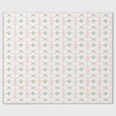 Waterverf Kerst Roze & Groene Ballerina Cadeaupapier (Vlak)