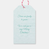 Waterverf Kerst Schattigee bosdieren Cadeaulabel (Achterkant)