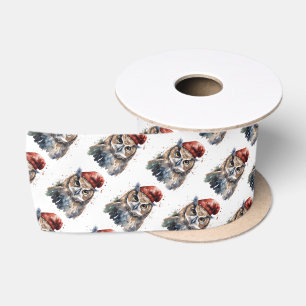 Waterverf Kerst Uil Sinterklaashoed Allover Patroo Lint