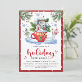 Waterverf kerst | Vrijdag Open House Kaart (Staand voorkant)