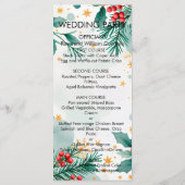 Waterverf Kerst Wedding Menu (Achterkant)