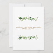 Waterverf Kerstakerkerkerkdienst Greenery Kaart (Achterkant)