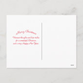 Waterverf kerstblauw wild feestdagenkaart (Achterkant)