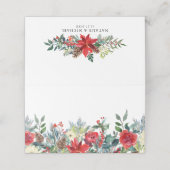 Waterverf kerstbloemen en pine Cones Garland (Buitenkant ongevouwen)