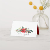 Waterverf kerstbloemen en pine Cones Garland (Achterkant)