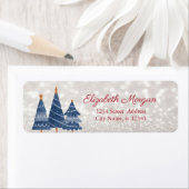 Waterverf kerstbomen, Bokeh Etiket (Insitu)