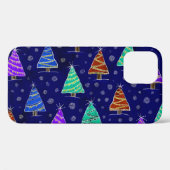 Waterverf kerstbomen: bospatroon. Case-Mate iPhone case (Achterkant (horizontaal))