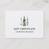 Waterverf kerstbomen | Cadeaubon Kortingskaartje (Voorkant)