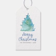 Waterverf kerstbomen
