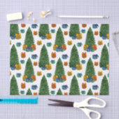 Waterverf kerstbomen en geschenkdozen tissuepapier (Craft)