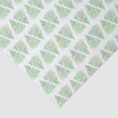 Waterverf Kerstbomen Goud Grandmillennial Tissuepapier (Detail)