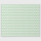 Waterverf kerstbomen groen wit cadeaupapier (Vlak)