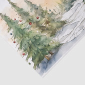 Waterverf kerstbomen kerst tissuepapier (Detail)