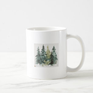 Waterverf kerstbomen koffiemok