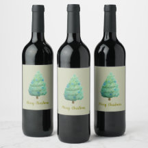 Waterverf kerstbomen