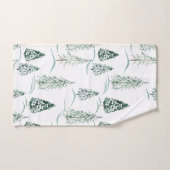 Waterverf kerstbomen. Winterbos. Bad Handdoek (Handdoek)